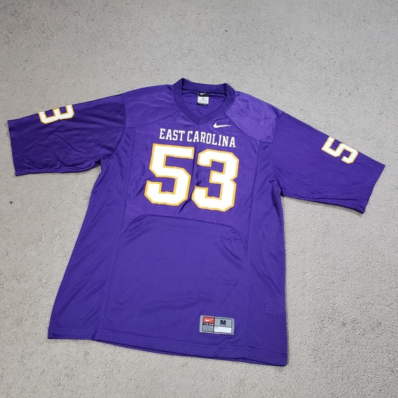East Carolina Pirates Jersey Men M Nike Team Engineered #53 Purple NCAA Football - Picture 2 of 13